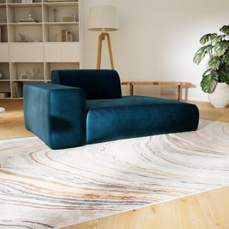 MYCS Sofa Samt Nachtblau - Moderne Designer-Couch: Hochwertige Qualität, einzigartiges Design - 168 x 72 x 107 cm, Komplett anpassbar