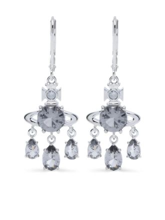 Vivienne Westwood Joaquina drop earrings - women - Metal/glass - One Size - Silver