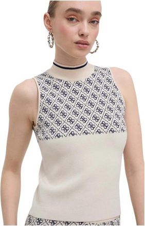 Guess Lise Top - Dames - Tops zonder mouwen - Beige - L - Spandex - Tops
