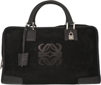 Loewe Amazona Bag Suede Black Suede Handbag (Pre-Owned)