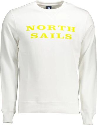 North Sails Sweatshirt met lange mouwen - Heren - Sweatshirts - Wit - L - Katoen - Hoodies & sweatvesten