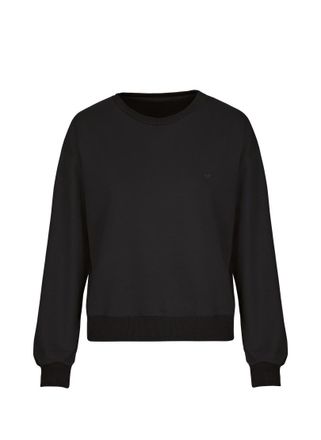 Trigema Sweatshirt TRIGEMA TRIGEMA D&uuml;nnes Sweatshirt, Damen, Gr. XXL, schwarz, Sweatware, 50% Baumwolle, 50% Polyester, Basic, Rundhals, Sweatshirts Sweatshir