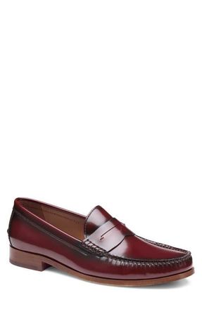 Johnston & Murphy Baldwin Penny Loafer in Bordeaux Brush Off Full Grain at Nordstrom, Size 11.5