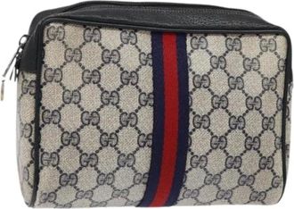 Gucci Pre-owned Clutches, female, Blue, Size: ONE SIZE Pre-owned Leather clutches