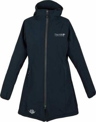 Deproc Softshellmantel DEPROC ACTIVE Grizzly Peak Women, Damen, Gr. 36/38 (M), schwarz, 96% Polyester; 4% Elasthan, mit verstellbarem Klettverschluss, M&auml;ntel