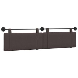 vidaXL Cabecero Colgante Marr&oacute;n Oscuro Tela Vidaxl