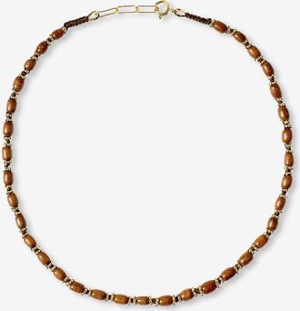 Tityaravy Choker-Halskette aus Holz Kamala