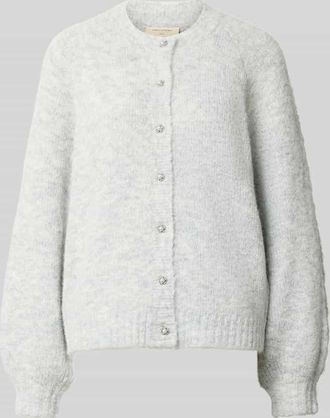 Freequent Strickjacke mit Rundhalsausschnitt Modell Luisa in Hellgrau, Größe XL