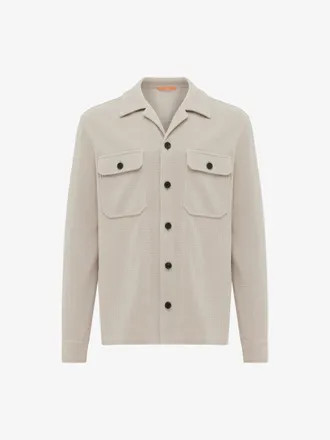 Genti Structuur Overshirt | Beige