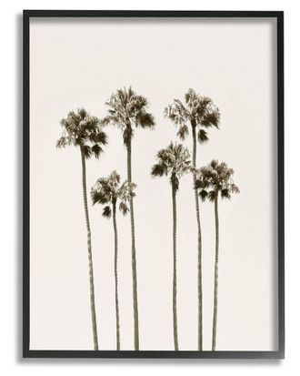 Stupell Industries Tall Palm Trees Looming Framed Giclee Wall Art By Natalie Carpentieri
