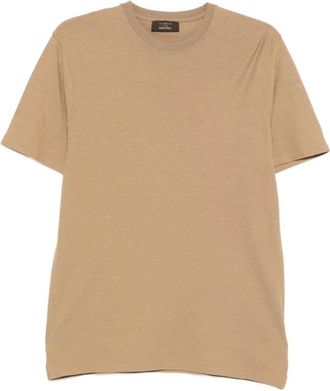 Zanone Katoenen T-shirt - Heren - T-shirts - Beige - 4XL - Katoen - Tops