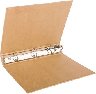 OEM Esta Carpeta De Tres Anillas Con Tapa Abatible Cuenta Con Una Cubierta De Papel Kraft Ecol&oacute;gico Y Anillas Met&aacute;licas, Lo Que Proporciona Un Almacenamie