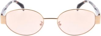 BCBGeneration 65mm Metal Oval Sunglasses in Rose Gold/Blush at Nordstrom Rack