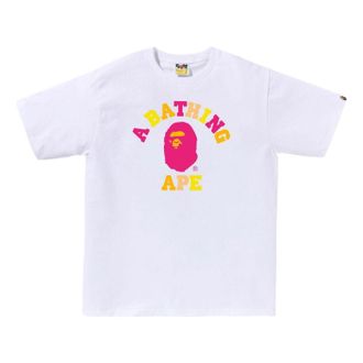 A Bathing Ape Colors College T-Shirt White 1L30-110-019-WHT