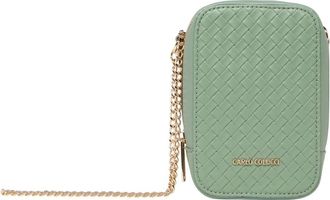 Carlo Colucci Mini Tas in Gevlochten Look - Dames - Mini tas - Groen - ONE Size - Tassen