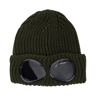 C.P. Company C.p. Company, Accessoires, Heren, Groen, ONE Size, Wol, Extrafijne Merino Wol Goggle Beanie