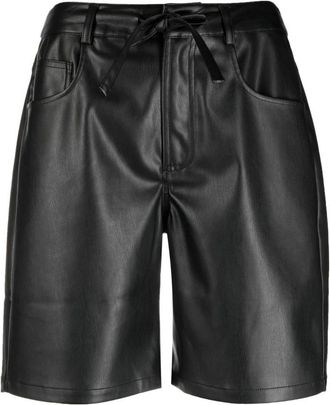 Proenza Schouler Zwarte Casual Shorts van Imitatieleer - Dames - Korte Broeken - Zwart - L - Leer - Korte Broeken