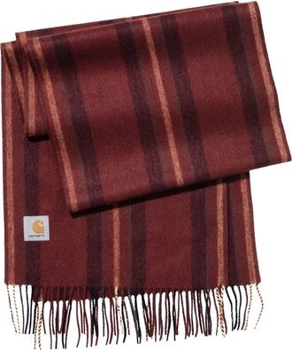 Carhartt Work in Progress Gestreeepte wollen sjaal - Heren - Wintersjaals - Rood - ONE Size - Wol - Accessoires