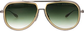 Dita Eyewear Outrcraft Zonnebril - Heren - Zonnebrillen - Geel - 59 MM - Leer - Accessoires