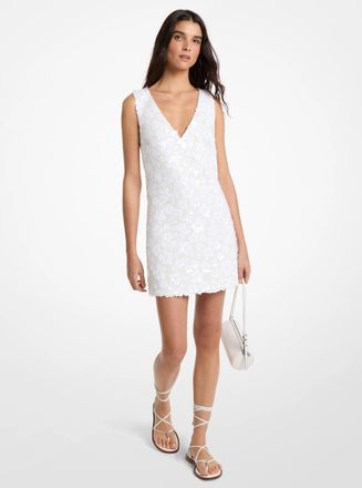 Michael Kors Floral Embellished Scuba Mini Dress