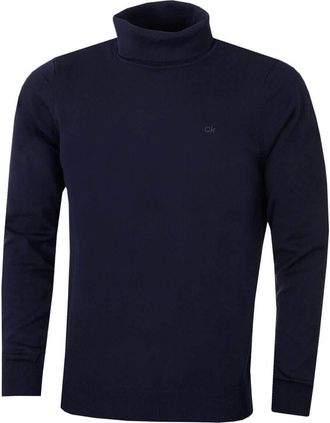 Calvin Klein Mens CK Roll Neck Sweater - Navy - XXXXL