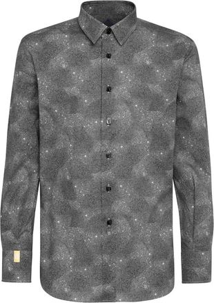 Billionaire Boys Club Crystal Slim Shirt - Heren - Casual Overhemden - Zwart - XS - Katoen - Overhemden