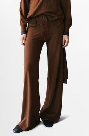 Mango Kendrik Knit Drawstring Pants in Caramel at Nordstrom Rack, Size Large