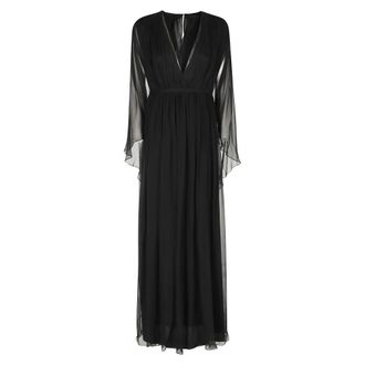 Alberta Ferretti Dames, Jurken, Zwart, Maat: L Chiffon