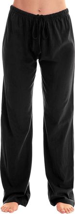 Generic Ladies Trousers Elasticated Waist WomenS Pyjama Bottoms Cotton Wide Leg Trousers Loungepants Soft Comfy Sleepwear Lounge Pants Pyjama Trousers With Dr