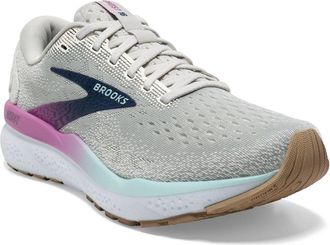 Brooks Womens Brooks Ghost 16 120407-1B-175 Sneakers White Gray Blue Running Shoes