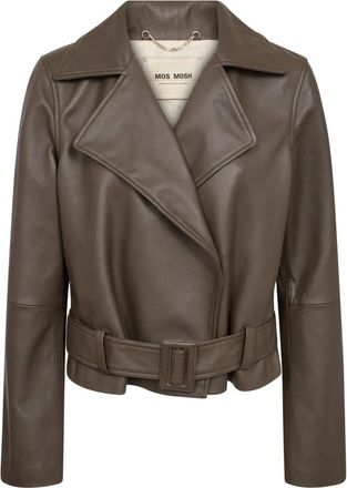 Mos Mosh Chaqueta corta de piel MMLasco - Jackets - Mujer - Marr&oacute;n - M