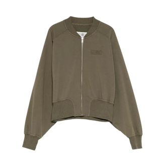 Maison Margiela Sweatvest - Dames - Sweatshirts & Hoodies - Groen - Maat: M Zijde
