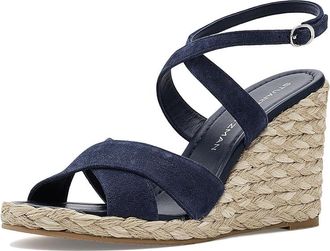 Stuart Weitzman Alyssa Wedge Womens Wedge Shoes Nice Blue : 10.5 M, Leather/Suede