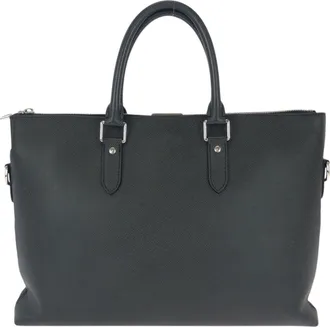 Louis Vuitton Black Leather Briefcase (Pre-Owned)
