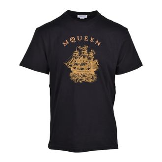 Alexander McQueen Alexander McQueen, T-Shirts, male, Black, Size: S Cotton T-shirt