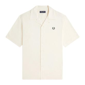 Fred Perry Short Sleeve Shirts, male, Beige, Size: XL Fred Perry Shirts Beige