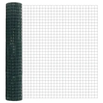 Berkfield Home Euro Fence with 5 U Posts Green 1.6x10 m Steel