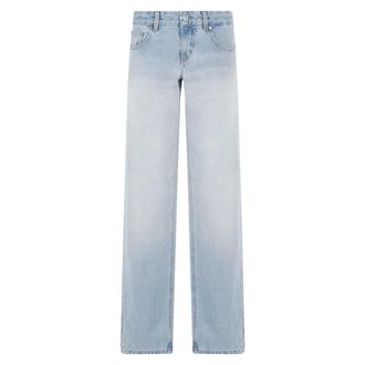 Victoria Beckham Straight Jeans, female, Blue, Size: W26 Harper Jean