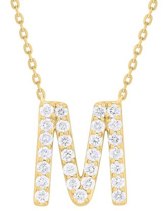 Sabrina Designs 14K 0.46 Ct. Tw. Diamond M Initial Pendant