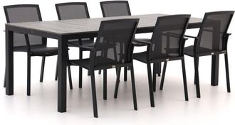 Bellagio la vita attrattiva Bellagio Dranera/Fidenza 220cm dining tuinset 7-delig stapelbaar
