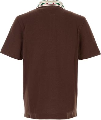 Casablanca Pique Polo Shirt - Brown