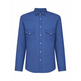 Costumein Shirts - Heren - Casual Overhemden - Blauw - S - Overhemden