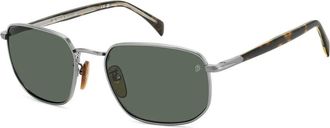 David Beckham Green Rectangular Mens Sunglasses DB 1143/S 031Z/QT 57