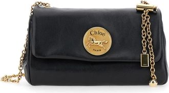 Chlo&eacute; Zwarte Heritage Tassen - Dames - Schoudertassen - Zwart - ONE Size - Leer - Tassen