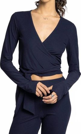 Thread & Supply Polina Top In Charcoal Blue