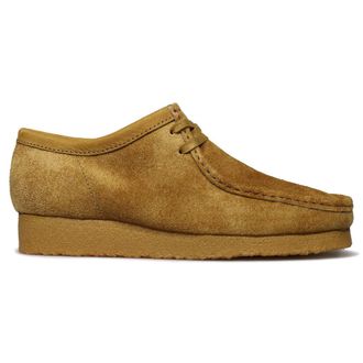 Clarks Wallabee Suede Mens Lace Up Shoes - Oak - Size:UK 10.5