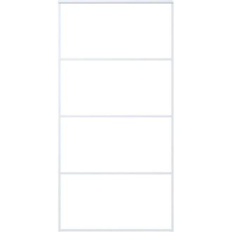 vidaXL Puerta Corredera Esg Vidrio Y Aluminio Blanca 102,5x205 Cm Vidaxl