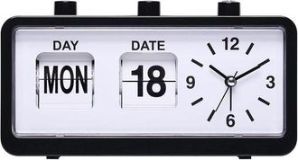OEM Radio Despertador Con Calendario Manual, Color Negro, Con Pantalla De Salto, Estable Sobre Mesa, Ideal Para La Oficina Y El Hogar