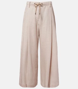Brunello Cucinelli Linen wide-leg pants