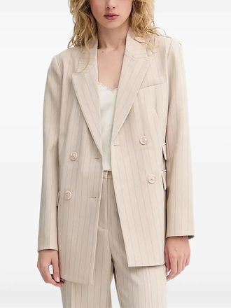 Bruuns Bazaar AbrikotBBLinda blazer met krijtstreep - Beige
